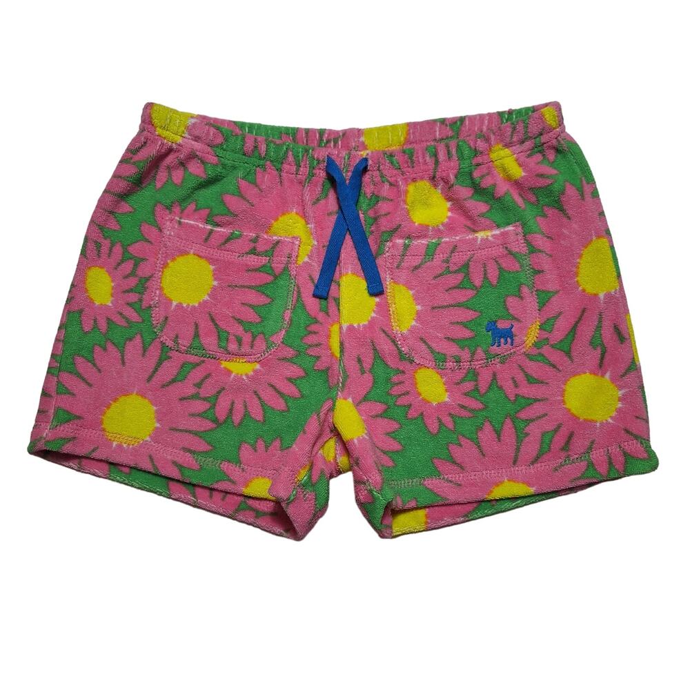 Mini Boden daisy floral print towelling shorts